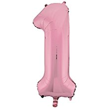 Lovely Pink Foil Balloon Number 1 - 34"