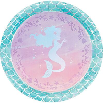 Mermaid Shine Dinner Plate Iridescent Pack of 8