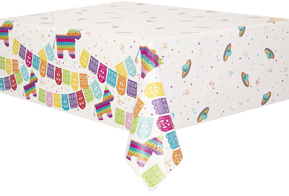 Mexican Fiesta Plastic Tablecover 54" x 84"