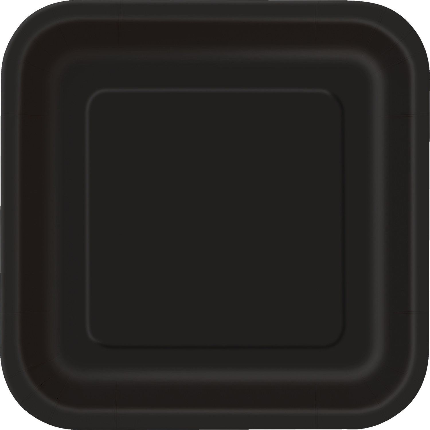 Midnight Black Square Plates 9" (14pk)