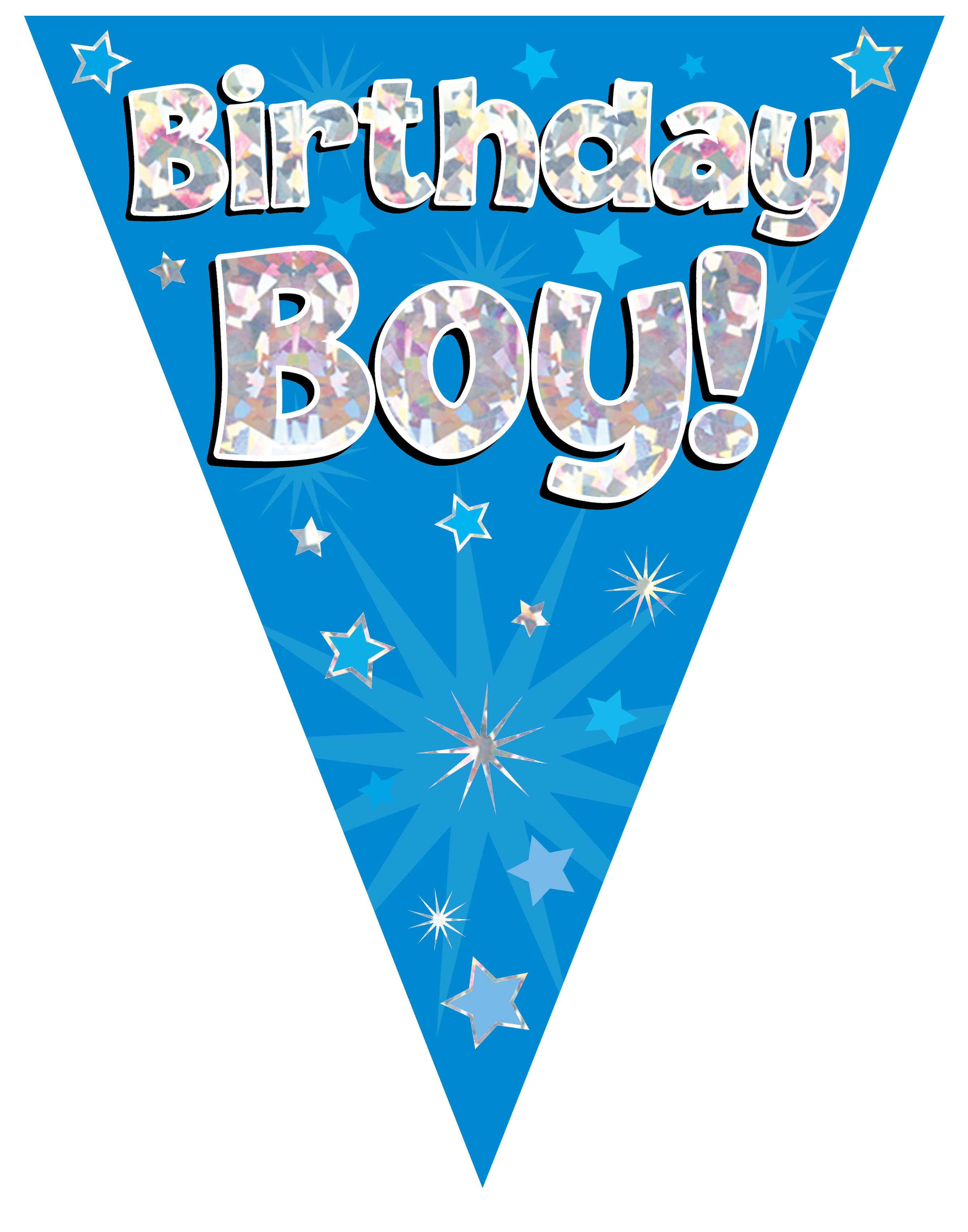 Party Bunting Birthday Boy Blue 11 flags 3.9m
