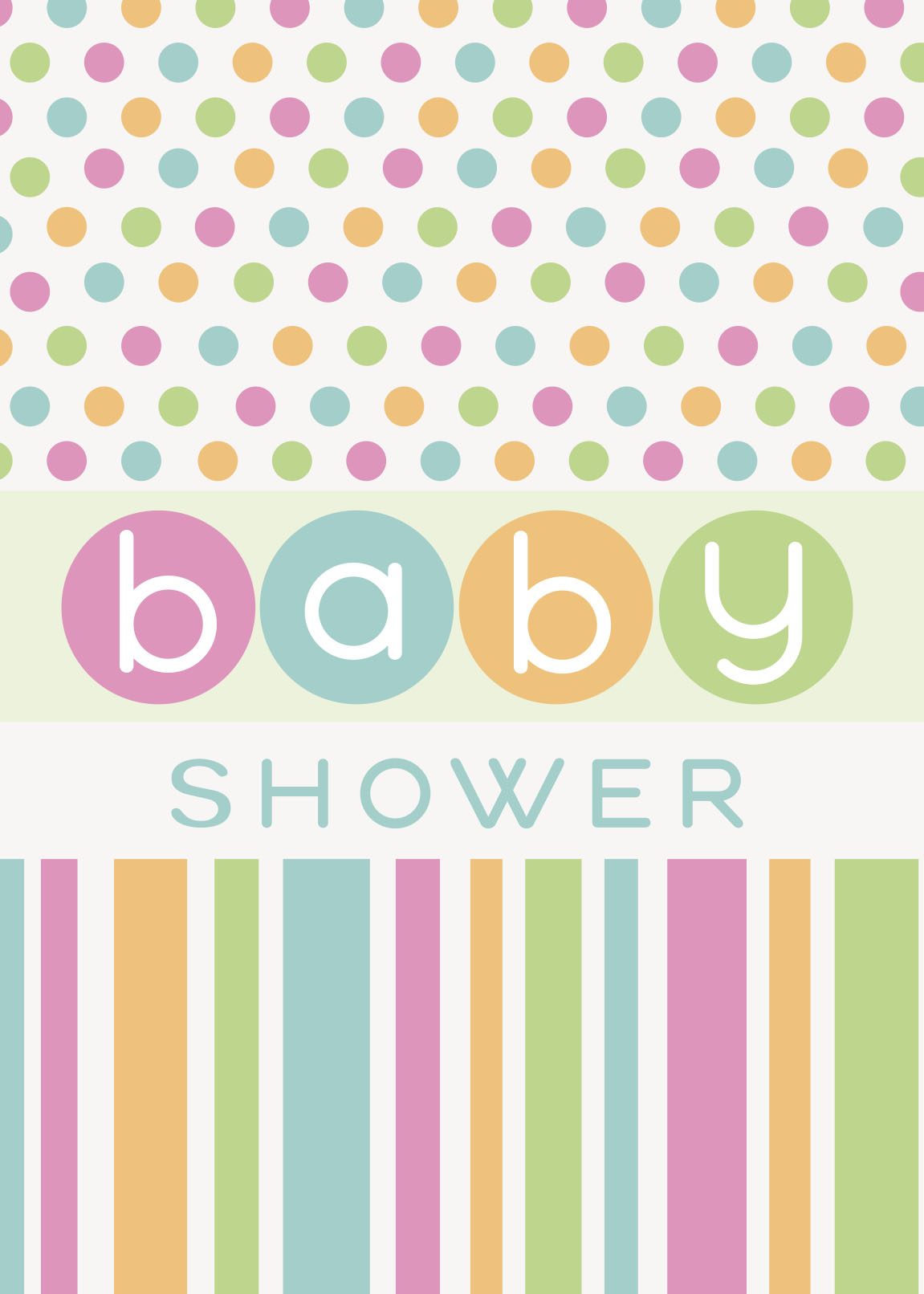 Pastel Baby Shower Invitations (8pk)