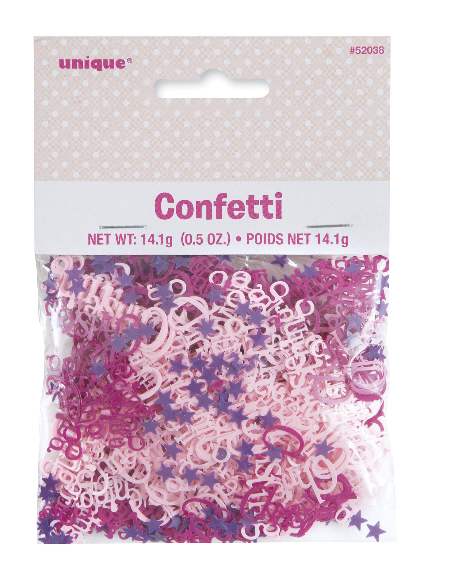 Pink Christening Confetti 0.5oz