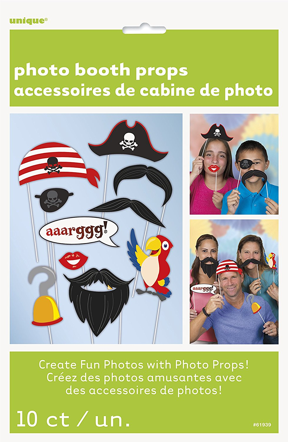 Pirate Photo Booth Props (10pk)