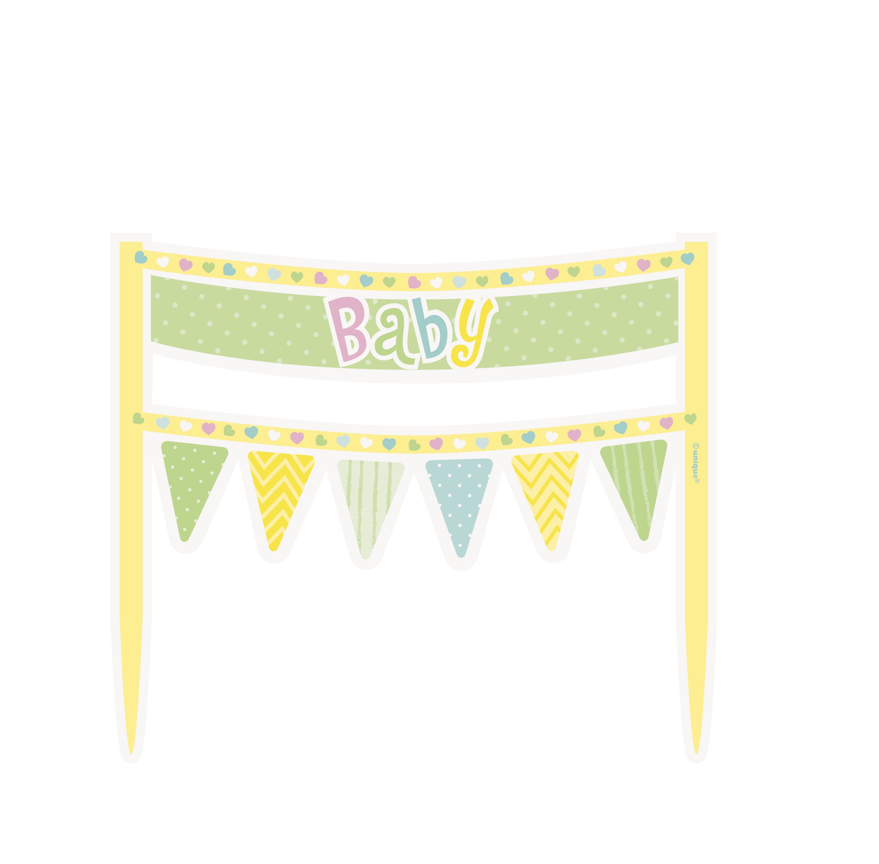 Polka Dots Baby Shower  Cake Banner