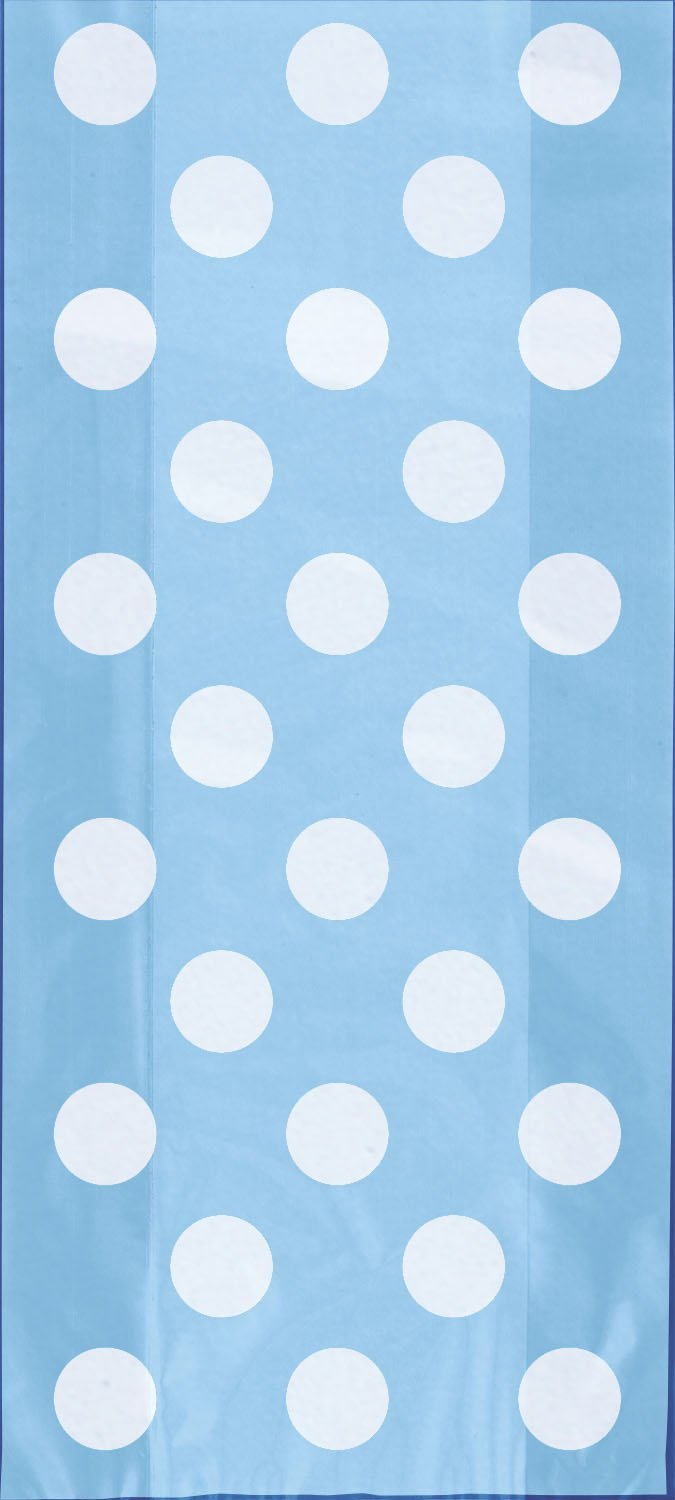 Powder Blue Dots Dots Cello Bags (20pk)