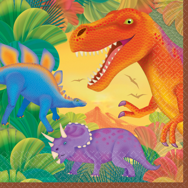 Prehistoric Party Luncheon Napkins - 12 PK