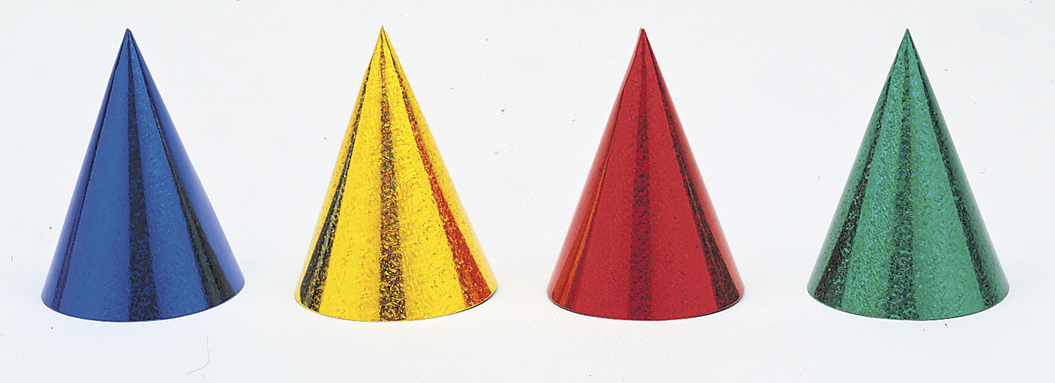 Prismatic Party Hats Assorted Colours(8pk)