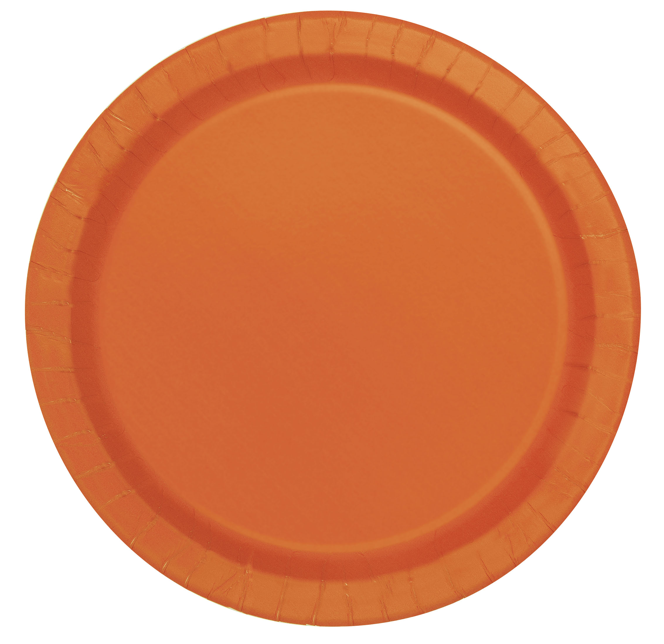 Pumpkin Orange Round Plates 7" (20pk)