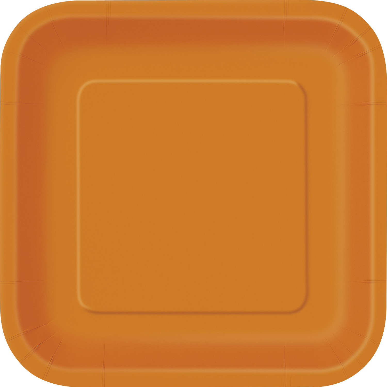 Pumpkin Orange Square Plates 9" (14pk)