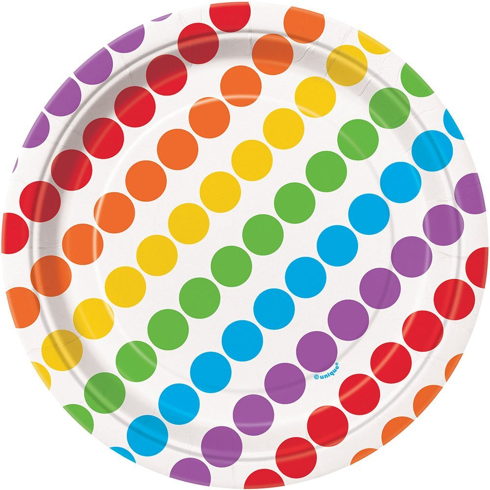 Rainbow Plates 7" (8pk)