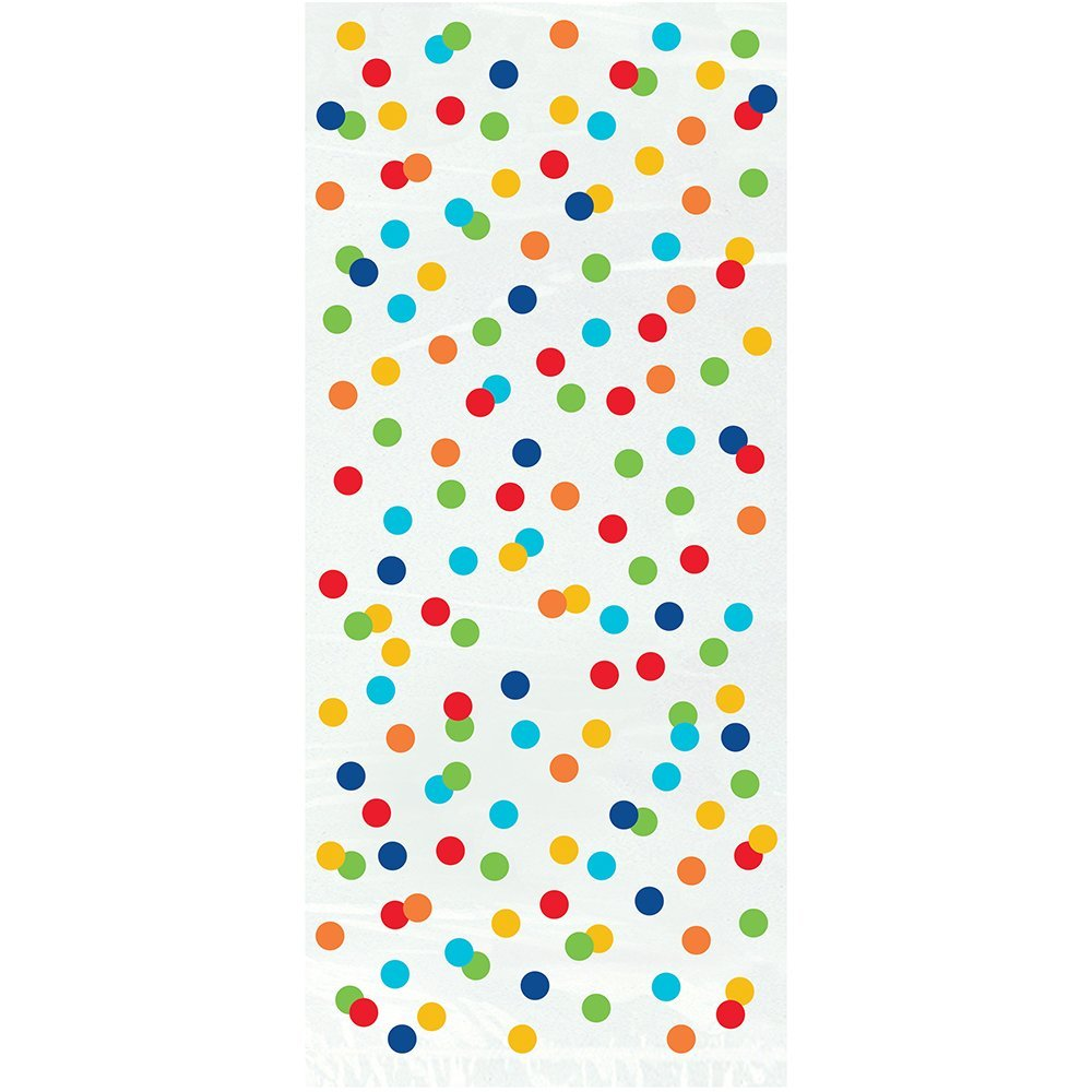 Rainbow Polka Dot Cello Bags (8pk)