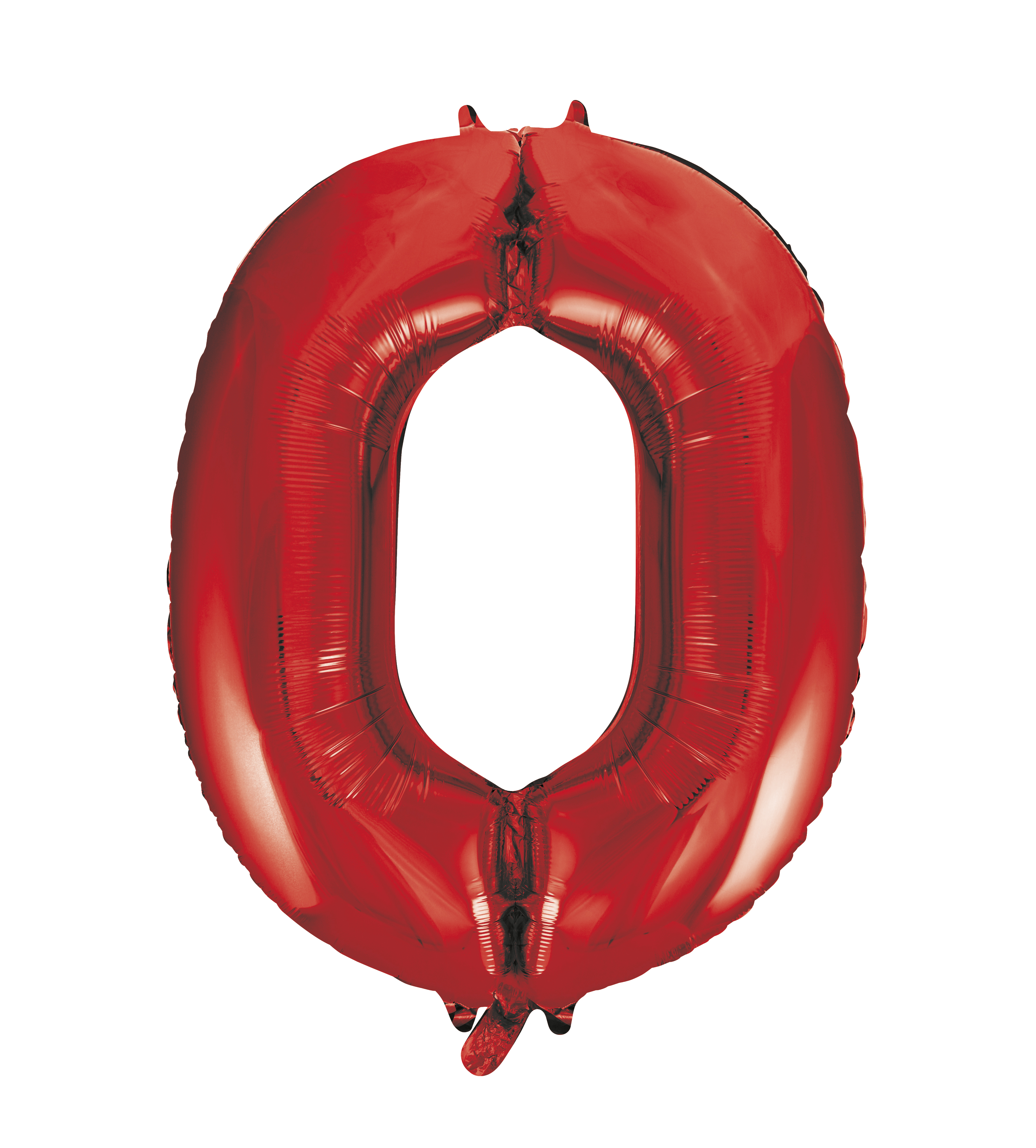 Red Foil Balloon Number 0 - 34"