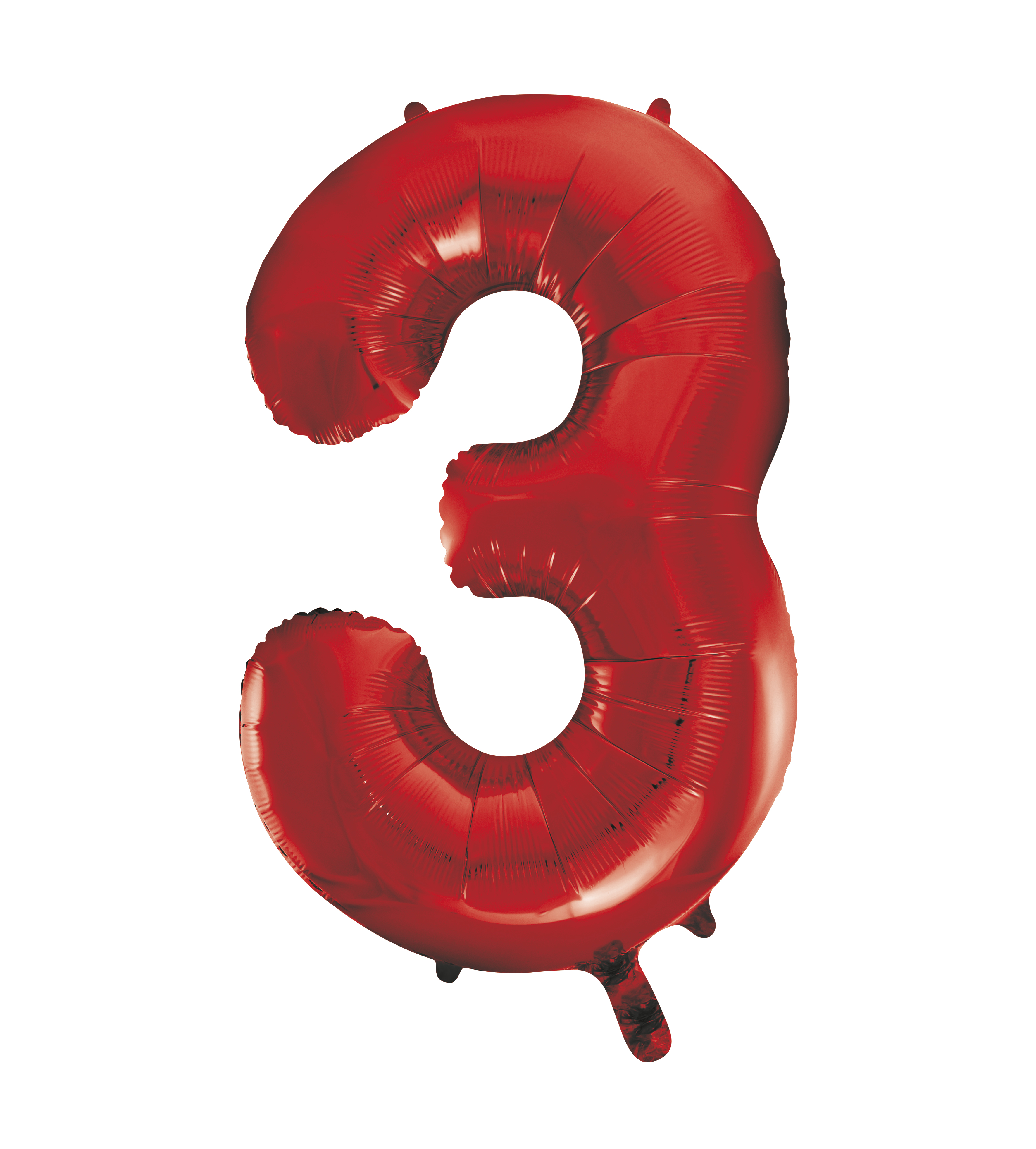 Red Foil Balloon Number 3 - 34"