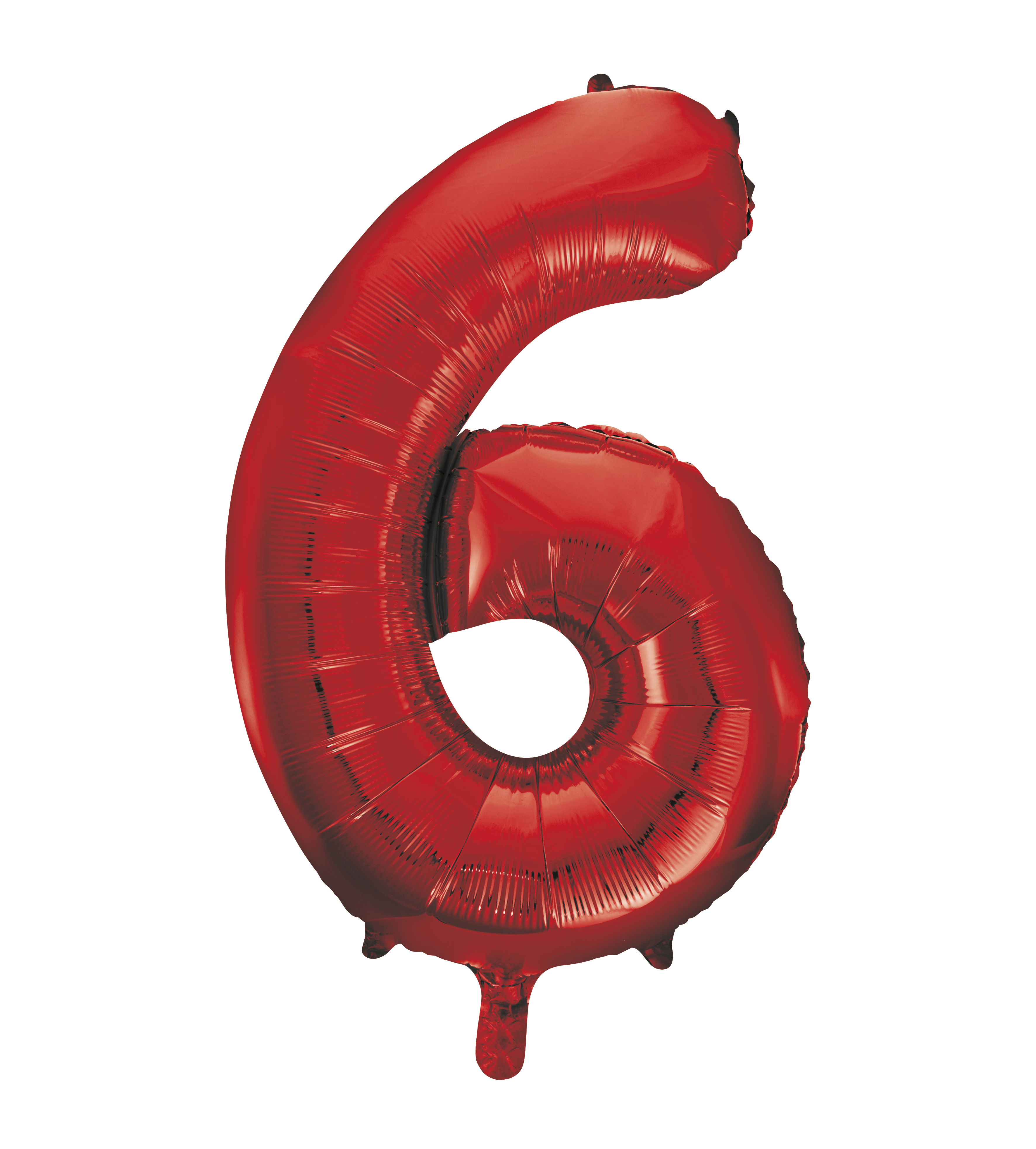 Red Foil Balloon Number 6 - 34"