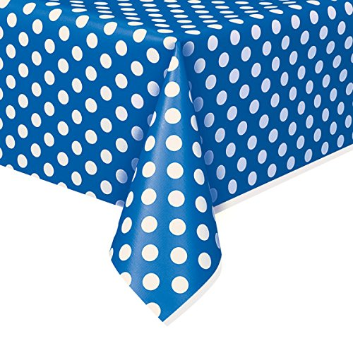 Royal Blue Dots Dots Plastic Tablecover