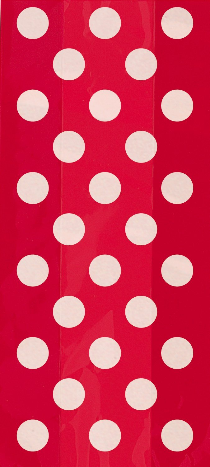 Ruby Red Dots Cello Bag (20pk)