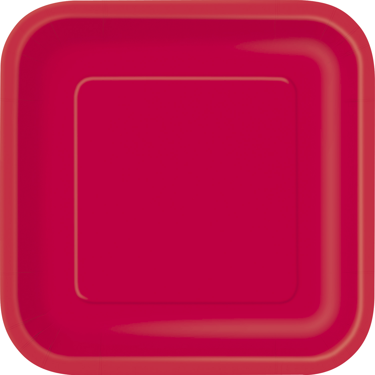 Ruby Red Square Plates 7" (16pk)