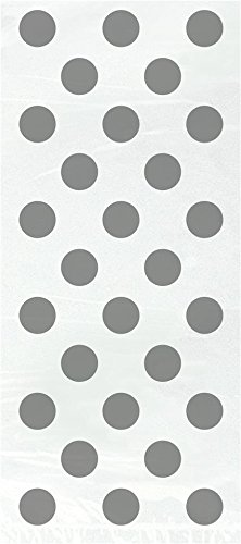 Silver Polka Dots Cello Bags (20pk)