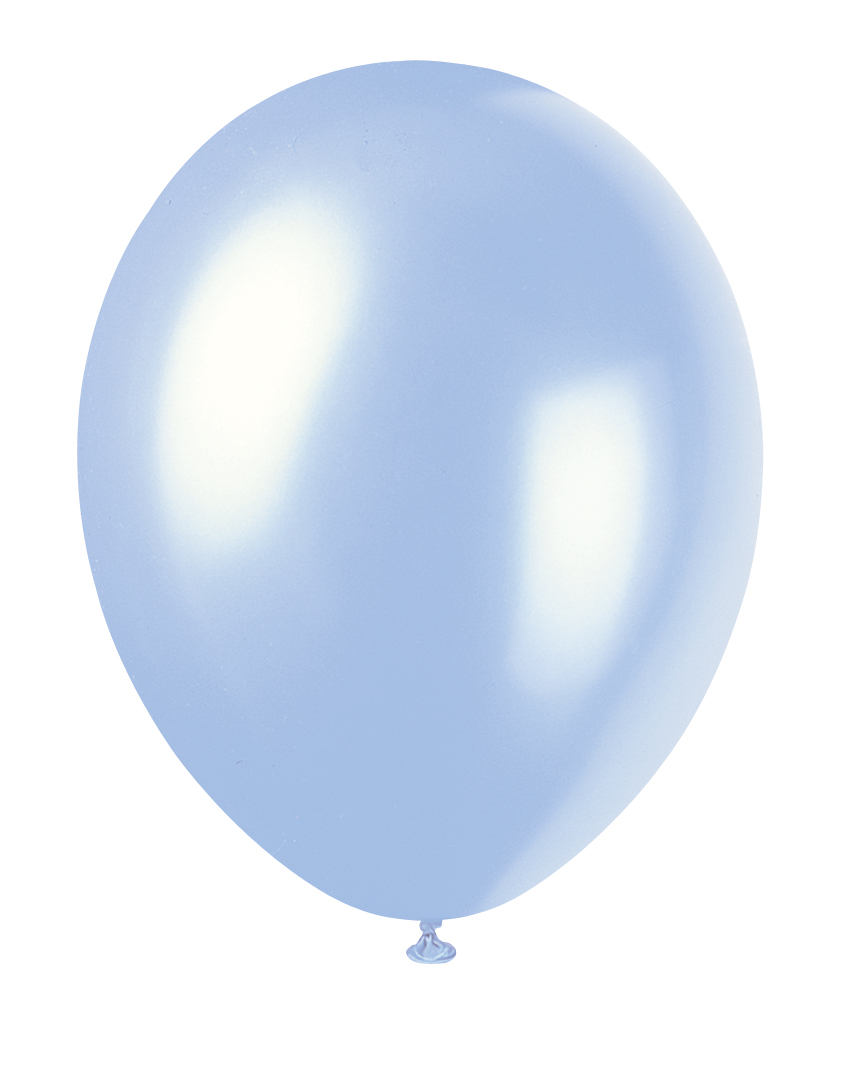 Sky Blue 12" Pearlised Latex Balloons (8pk)