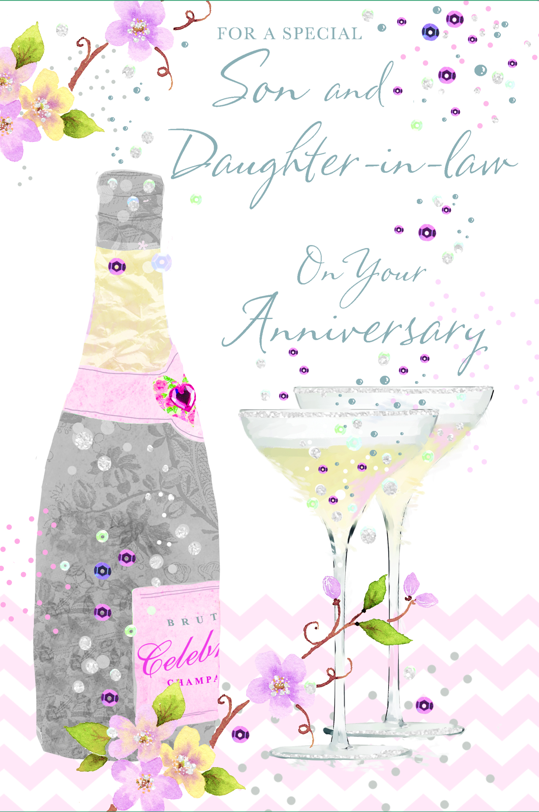Son and Daughter-in-law Anniversary Cards (Sold in 6s)