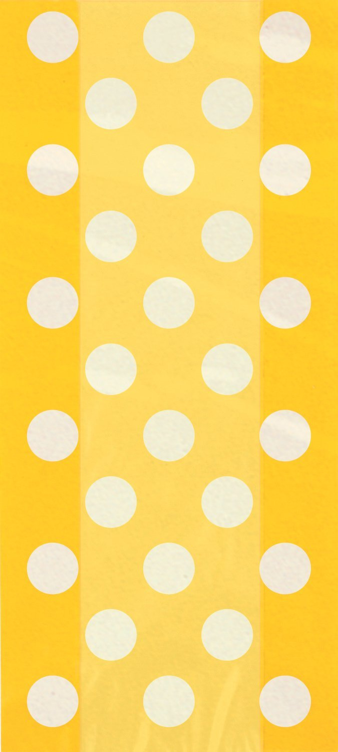 Sunflower Yellow Dots Cello Bag (20pk)