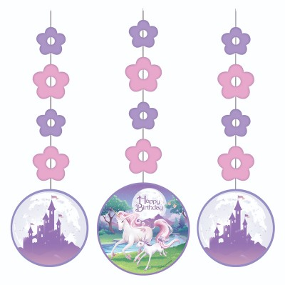 Unicorn Fantasy Hanging Cutouts Pack of 3