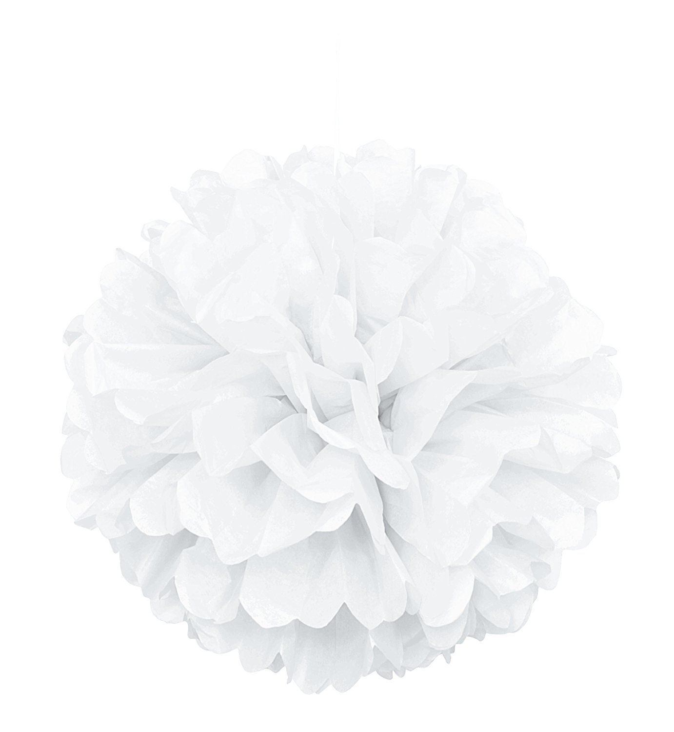 White Tissue Puff Decorations 16"